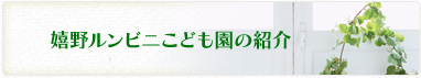 嬉野ルンビニ保育園の紹介