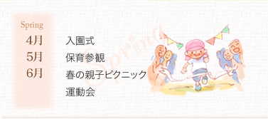 春の行事予定